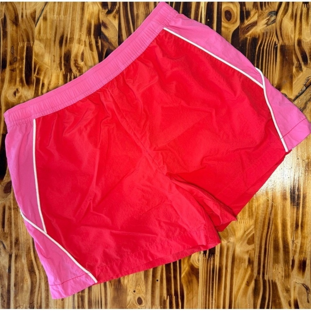 BDG Red and Pink Athletic Shorts